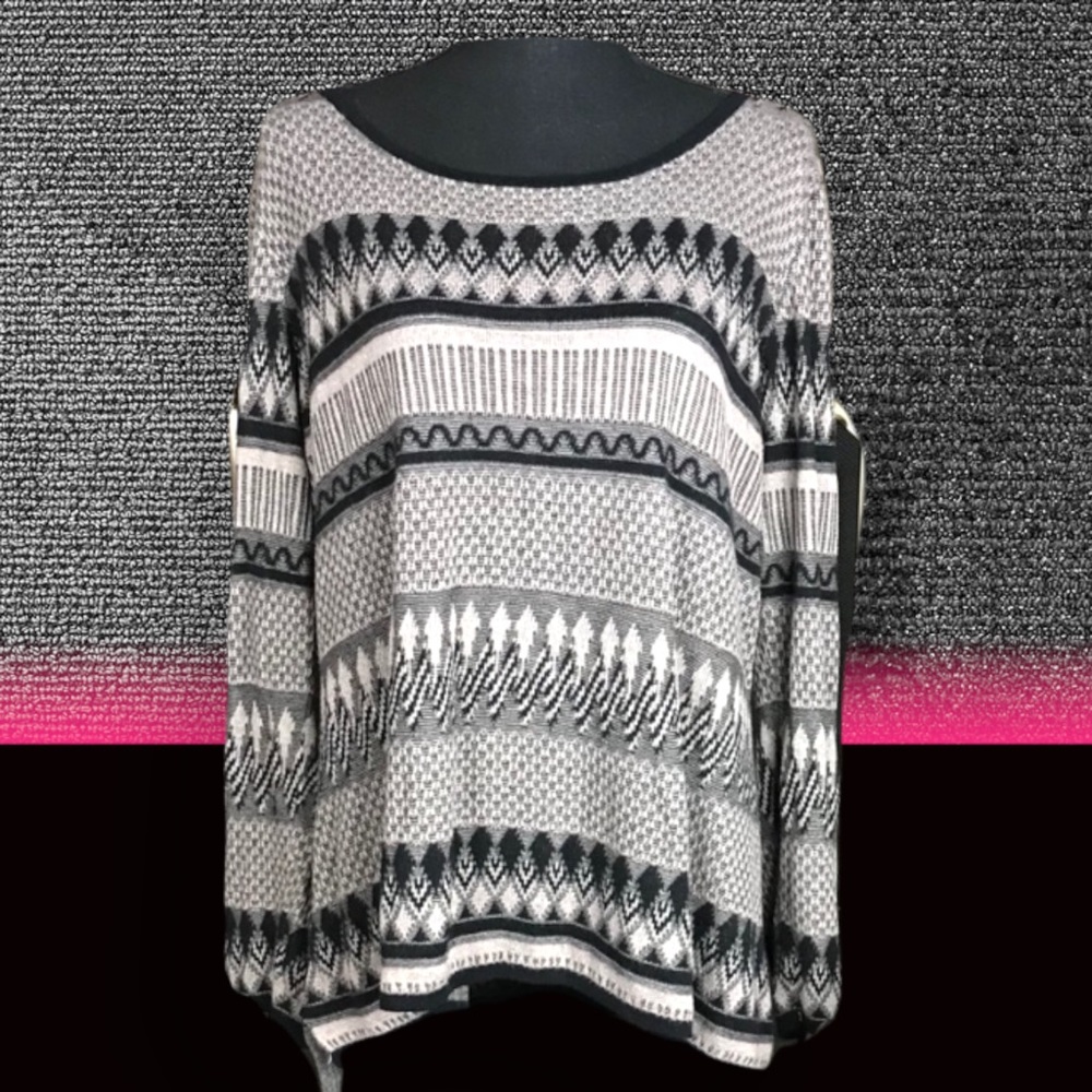 Belldini | Printed Top | Black Taupe | 2X